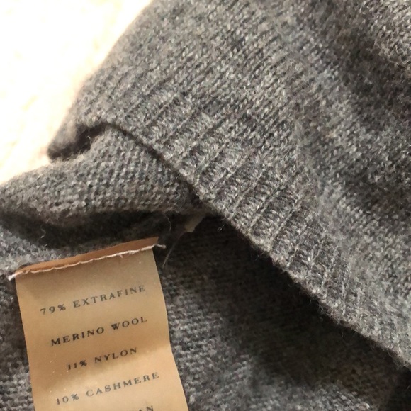 Ann Taylor 3/4 sleeve sweater gray wool/cashmere blend Size Small - Picture 7 of 16